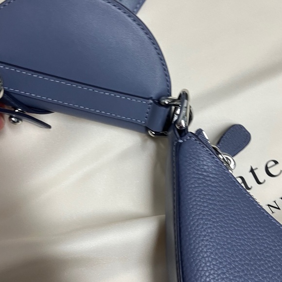 Kate Spade Duo MD pebble leather Shldr bag Cinder gre - Picture 4 of 12